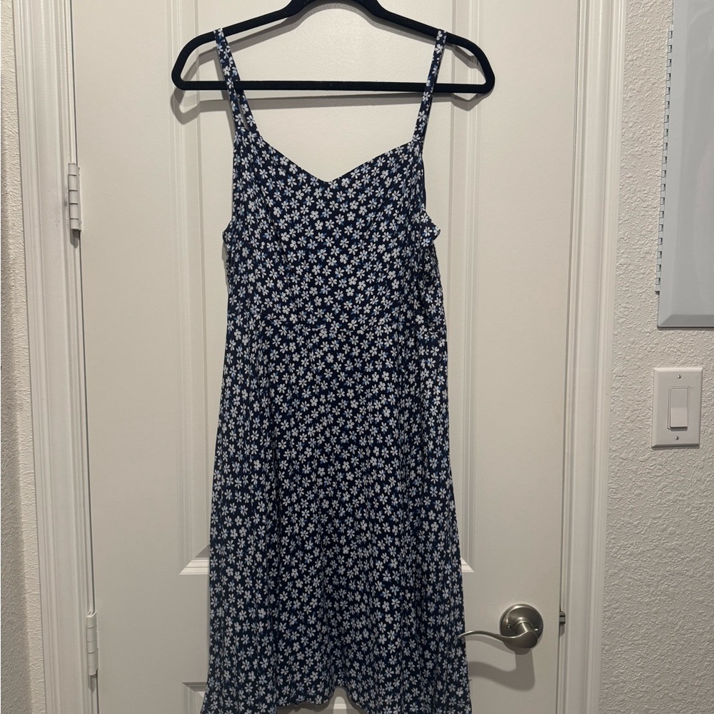 Old Navy Navy and White Floral Midi Sundress